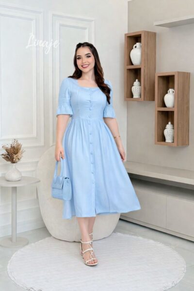 vestido modesto celeste vestido modesto celeste